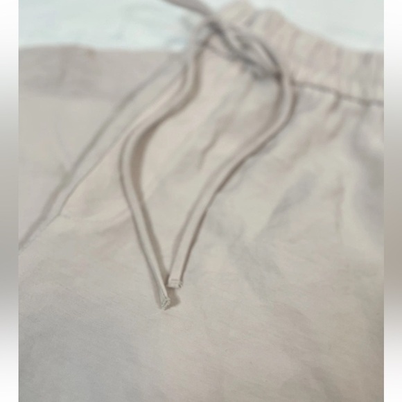 Zara Modal Blend Satin Style Pants W/Pocket Drawstring Woman’s Size XL Beige  - Picture 16 of 16